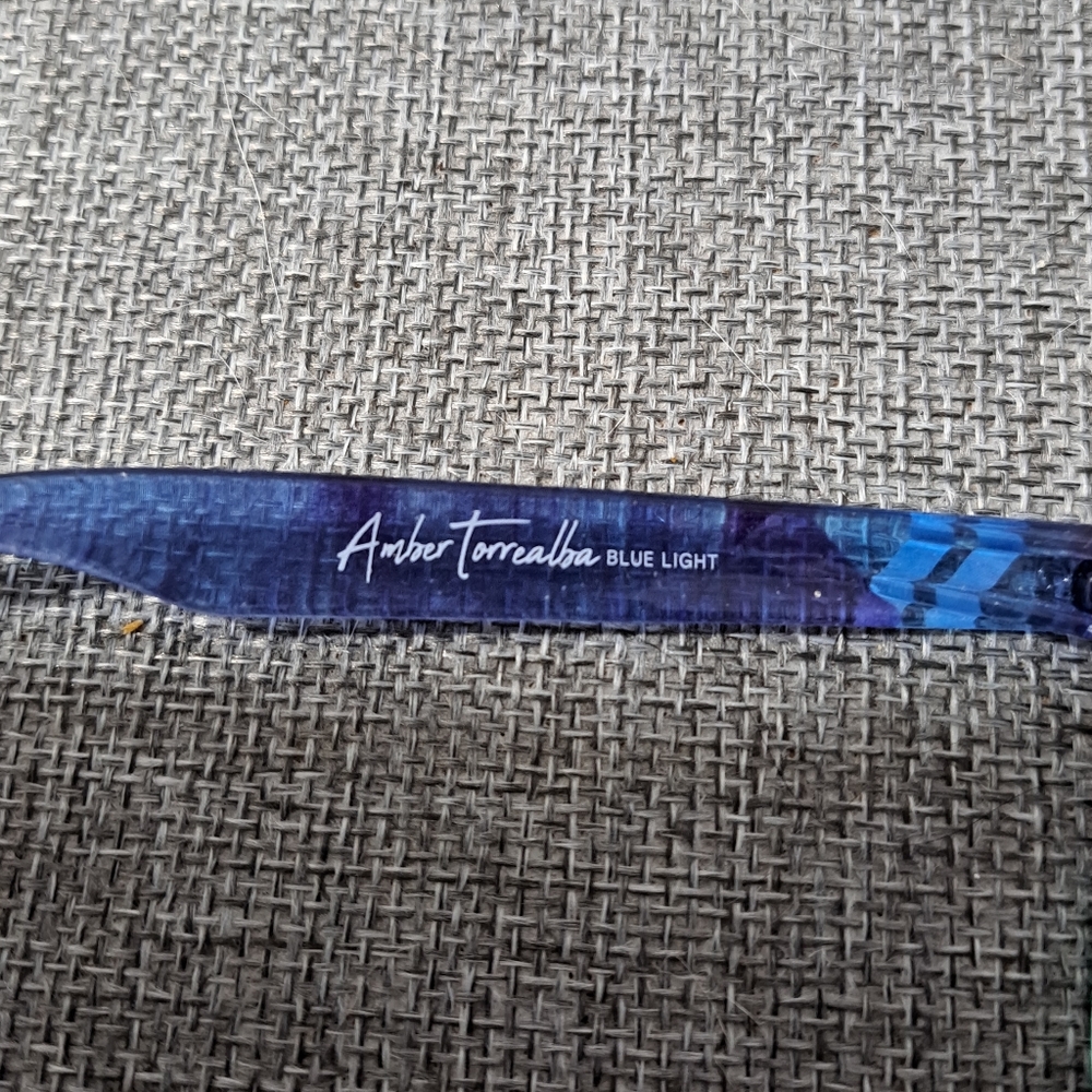 Blenders Blue Light Glasses Amber TorreAlba Collab Gloss Purple + Teal Print - Picture 3 of 6